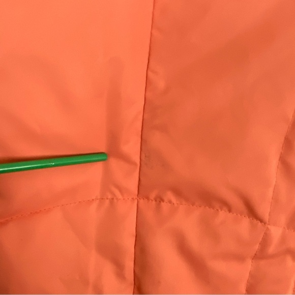 WindRiver Reversible Down Filled Puffer Vest Corduroy and Orange Sz Medium - Picture 7 of 13